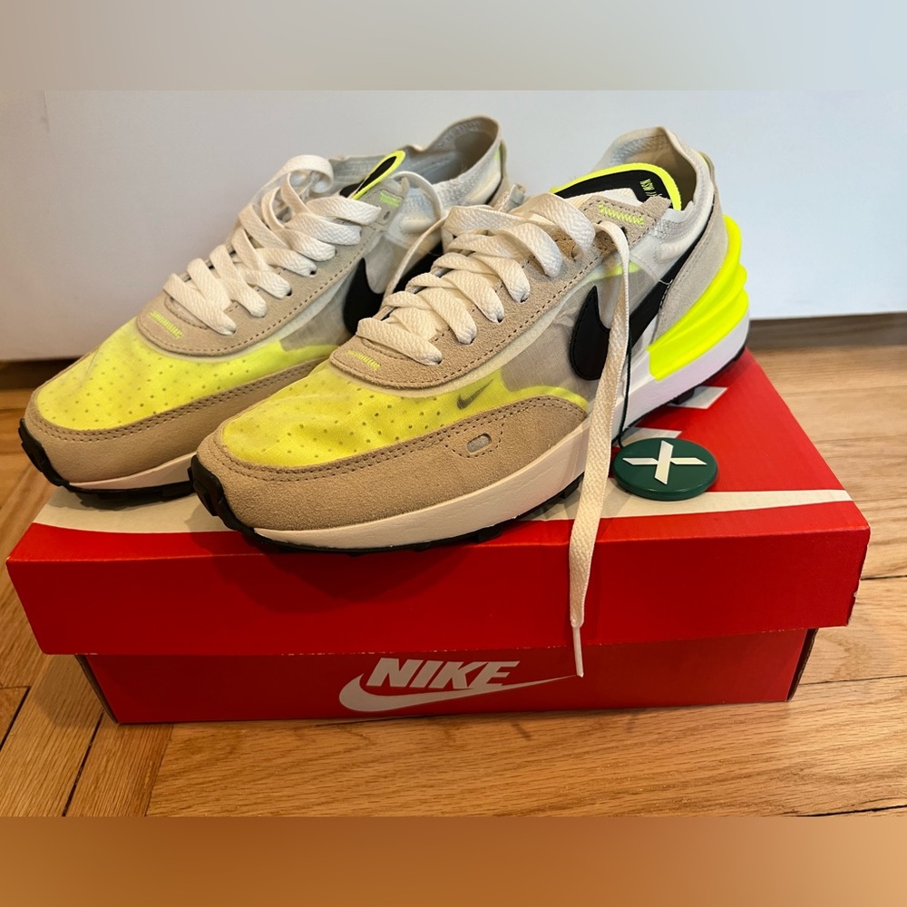 Nike Waffle One Summit White Rattan Volt Sneakers